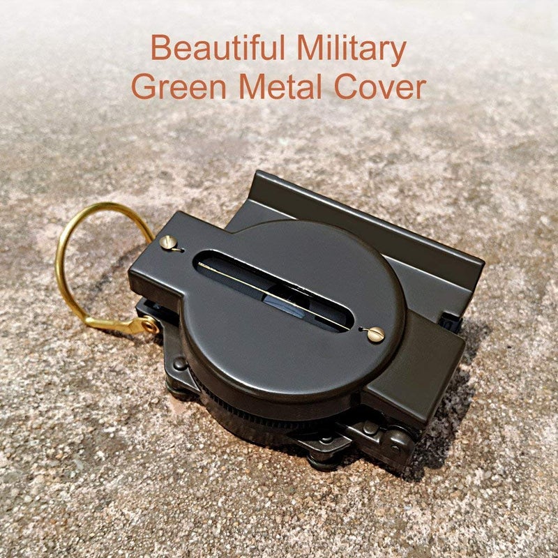 VANVENE Multifunctional Military Compass, Amy Green, Waterproof and Shakeproof, Compass for Outdoor, Camping, Hiking, Military Usage, Gifts - Image 2